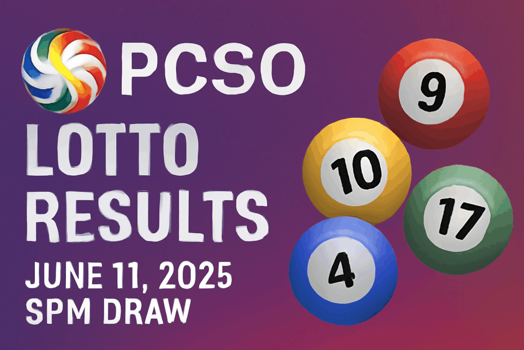 PCSO Lotto Results June 11, 2025